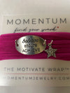 Believe endure Achieve with rhinestone star charm