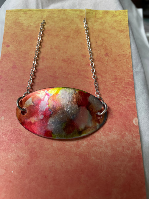 One of a Kind Mosaic Pendant Necklace