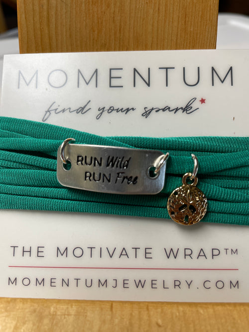 Run Wild Run Free with gold sand dollar charm