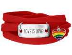 Love Is Love with Rainbow Heart Charm