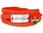 Love Is Love with Rainbow Heart Charm