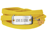 Love Is Love with Gold Heart Charm